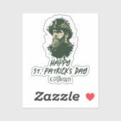 セント・パトリックの日のヴィンテージ・シャムロックはパーソナライズ シール (シート)