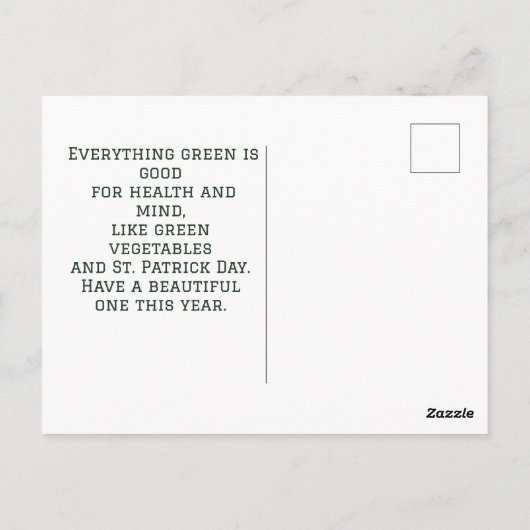 セント・パトリックの日のヴィンテージ・シャムロックはパーソナライズ ポストカード (裏面)