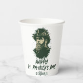 セント・パトリックの日のヴィンテージ・シャムロックはパーソナライズ 紙コップ (裏面)