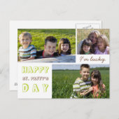 セント・パトリックの日の写真コラージュ葉書テンプレート ポストカード (正面/裏面)