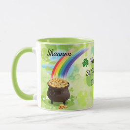 セント・パトリックの日の名前を追加Leprechaun Coffee Mug マグカップ