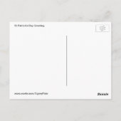 セント・パトリックの日の挨拶はがき ポストカード (裏面)