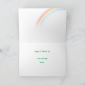 セント・パトリックの日の猫とレインボーカード カード (内部)