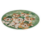 セント・パトリックの日の英語のブルドッグ カッティングボード (角)