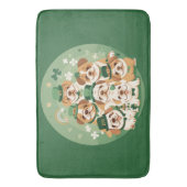 セント・パトリックの日の英語のブルドッグ バスマット (正面縦)