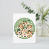 セント・パトリックの日の英語のブルドッグ ポストカード (スタンド正面)