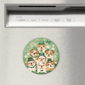 セント・パトリックの日の英語のブルドッグ マグネット (インサイチュ (食洗機))