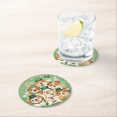 セント・パトリックの日の英語のブルドッグ ラウンドペーパーコースター (インサイチュ)