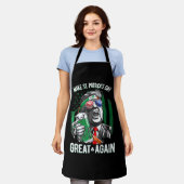 セント・パトリックの日を再素晴らしびトランプおもしろいにする エプロン (着用した状態)