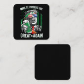 セント・パトリックの日を再素晴らしびトランプおもしろいにする スクエア名刺 (正面/裏面)