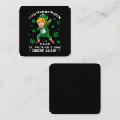 セント・パトリックの日を再素晴らしびトランプおもしろいにする スクエア名刺 (正面/裏面)