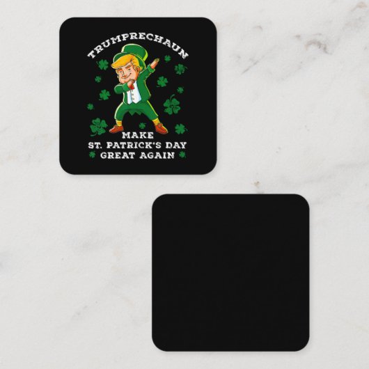 セント・パトリックの日を再素晴らしびトランプおもしろいにする スクエア名刺 (正面/裏面)