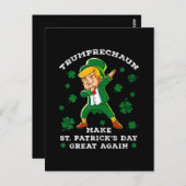 セント・パトリックの日を再素晴らしびトランプおもしろいにする ポストカード (正面/裏面)
