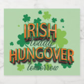 セント・パトリックの日アイルランド今日のハンゴバー明日 ビールラベル (シングルラベル)