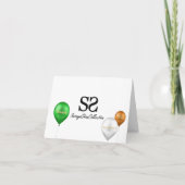 セント・パトリックの日アイルランド風バルーン – グリーティングカード (裏面)