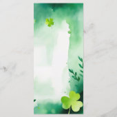 セント・パトリックの日バビーシャワーゲームカード メニュー (裏面)