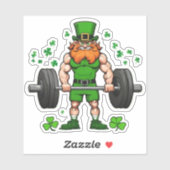 セント・パトリックの日レプレおもしろいチョーン・バーベルジム シール (シート)