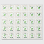 セント・パトリックの日レプレシャン&シャムロックと金ゴールド ラッピングペーパー (フラット)