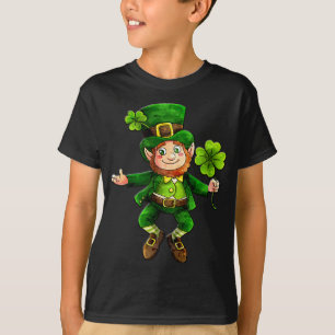 セント・パトリックの日レプレシャン・ボーイズ・ブラックTシャツ Tシャツ