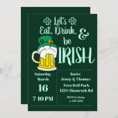 セント・パトリックの日レプレショーンビール 招待状 (正面/裏面)