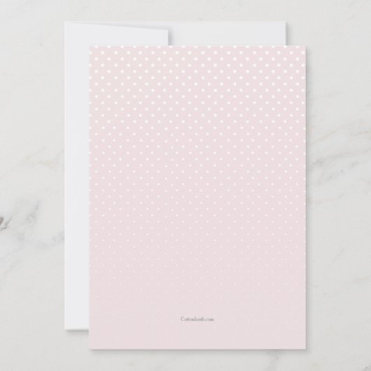 セント·パトリックの赤ちゃん少女写真出産発表 案内状 (裏面)