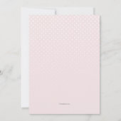 セント·パトリックの赤ちゃん少女写真出産発表 案内状 (裏面)