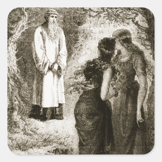 セント・パトリックはフォクルトの森でヴァージンたちに出会った。 スクエアシール (正面)