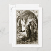 セント・パトリックはフォクルトの森でヴァージンたちに出会った。 ポストカード (正面/裏面)
