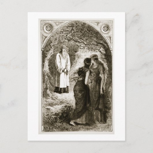 セント・パトリックはフォクルトの森でヴァージンたちに出会った。 ポストカード (正面)