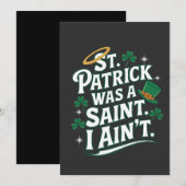 セント・パトリックは聖人、私は面白くない 招待状 (正面/裏面)