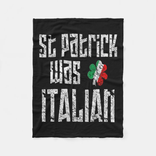 セント・パトリックイタリアンは聖パトリックスの日は苦しかった フリースブランケット (正面)