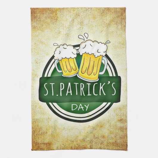 セント・パトリック・デイ・ビアーズ キッチンタオル (縦)