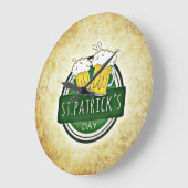 セント・パトリック・デイ・ビアーズ ラージ壁時計 (傾斜)