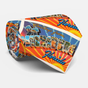 セント・ピーターズバーグフロリダFLのヴィンテージ旅行記念品 ネクタイ