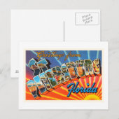 セント・ピーターズバーグフロリダFLのヴィンテージ旅行記念品 ポストカード (正面/裏面)