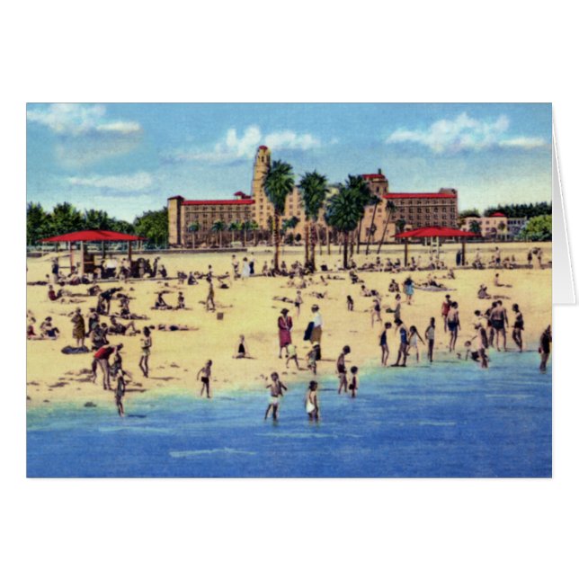 セント・ピーターズバーグフロリダVinoy公園ホテルのビーチ (正面横)