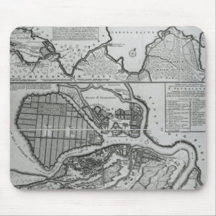 セント・ピーターズバーグ、c.1750の地図 マウスパッド