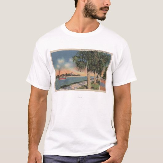 セント・ピーターズバーグ、FL -コーヒーポットの眺め Tシャツ (正面)