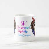 セント・ベルナルド母かわいい母の日犬の恋人 コーヒーマグカップ (中央)