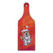 セント・ベルナルド・クリスマス・オン・レッド カッティングボード (正面)