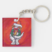 セント・ベルナルド・クリスマス・オン・レッド キーホルダー (裏面)