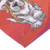 セント・ベルナルド・クリスマス・オン・レッド ショートテーブルランナー (コーナー)