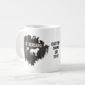 セント・ベルナールパパ犬は恋人の父の日を育てる コーヒーマグカップ (正面左)