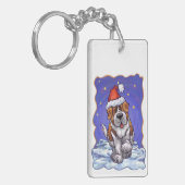 セント・ベルナール・クリスマス キーホルダー (正面左)