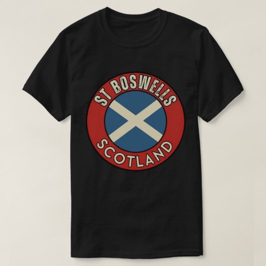 セント・ボズウェルズ、スコットランド Tシャツ (デザイン正面)