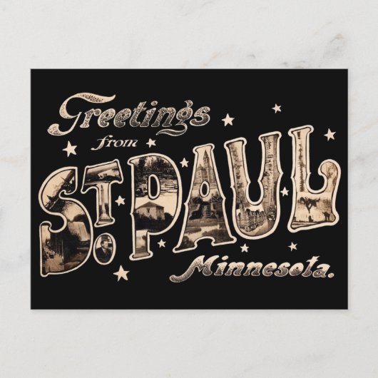 セント・ポール・ミネソタ葉書からの挨拶 ポストカード (正面)