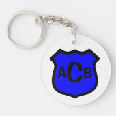 セント・マイケルのモノグラムの盾 キーホルダー (正面)