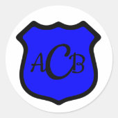 セント・マイケルのモノグラムの盾 ラウンドシール (正面)