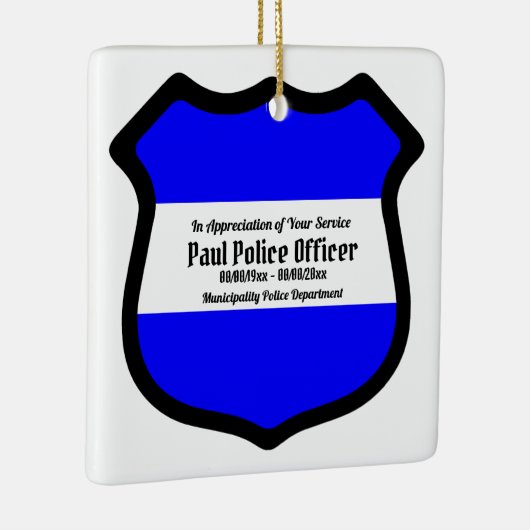 セント・マイケルの盾(スタイル2)スクエア セラミックオーナメント (右)