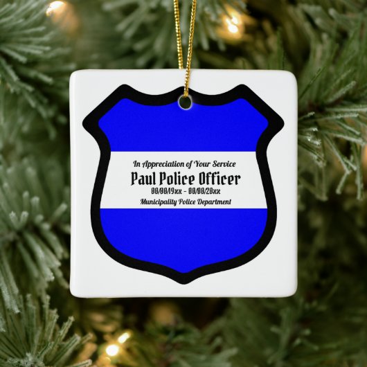 セント・マイケルの盾(スタイル2)スクエア セラミックオーナメント (ツリー)